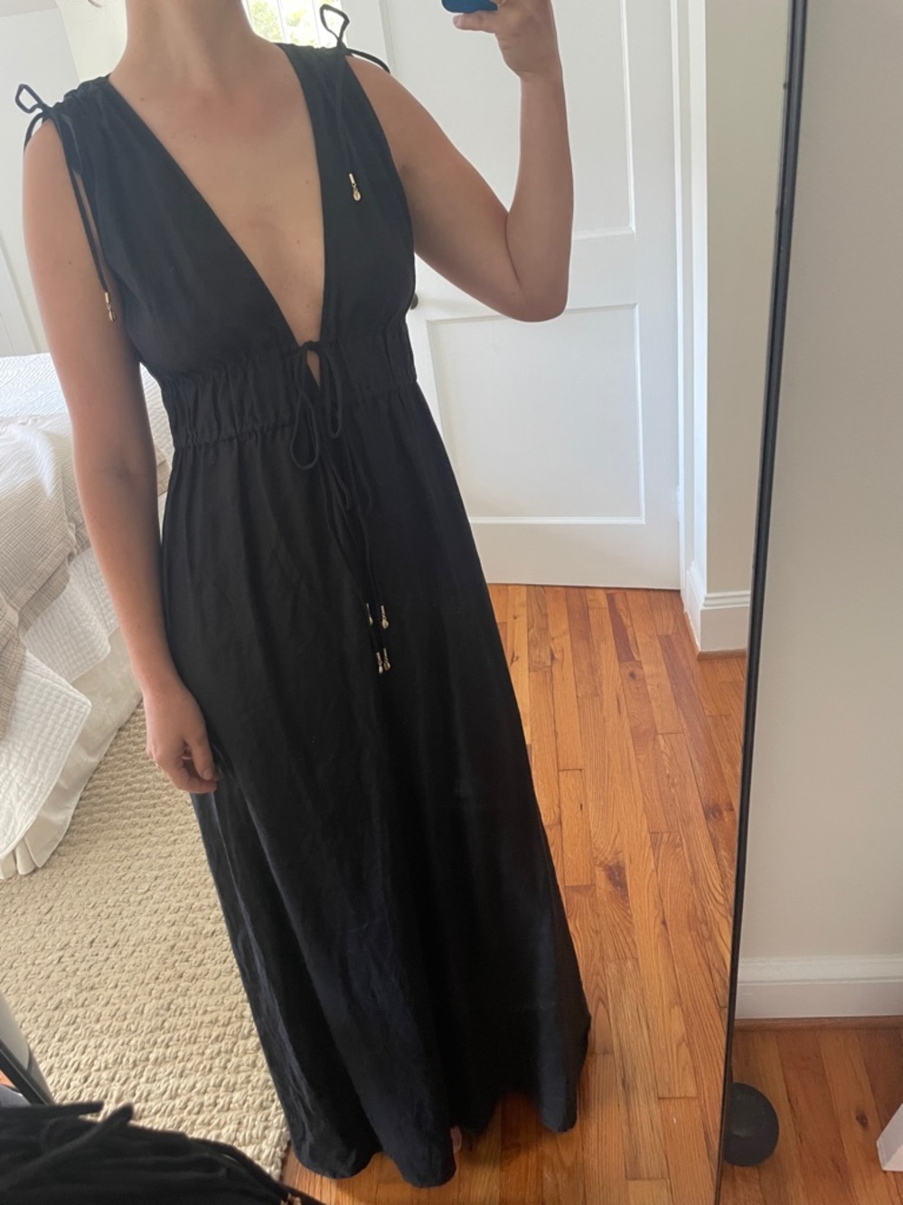 Staud linen maxi dress